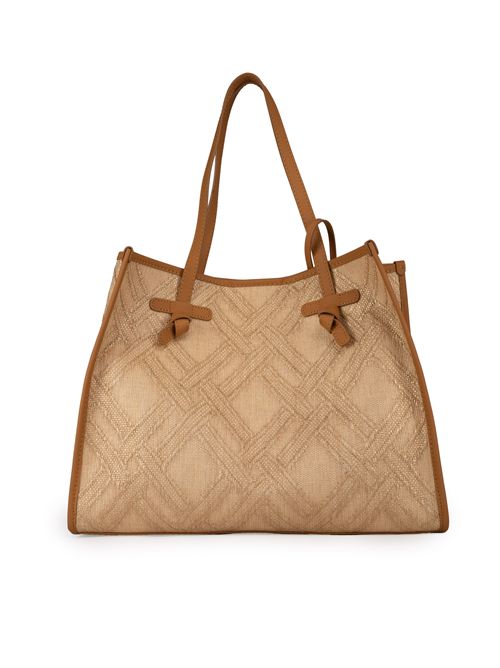 Borsa Shopping Marcella Capri in rafia e cotone GIANNI CHIARINI | BS 6850 CAPRINATURALE